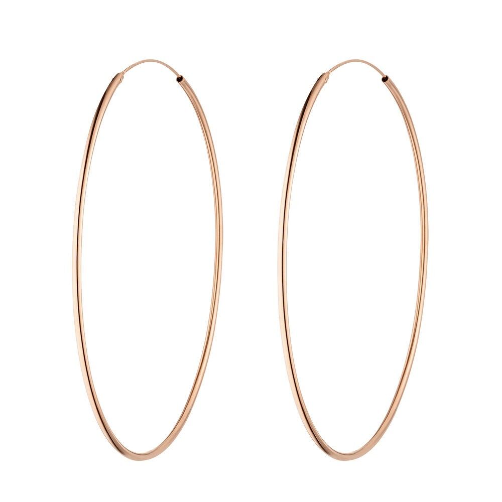 Creole Pure, 70mm, 18K Rosegold vergoldet