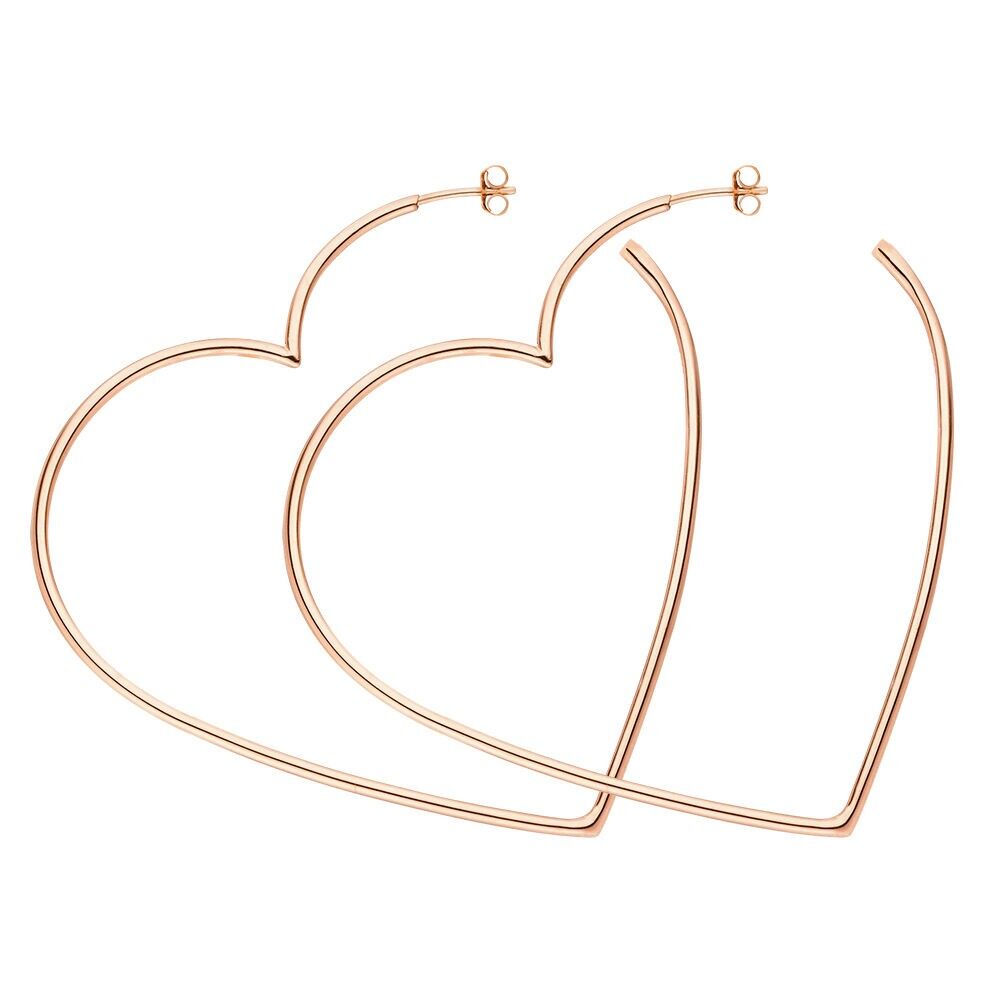 Corazón criollo, 60 mm, baño de oro rosa de 18 quilates