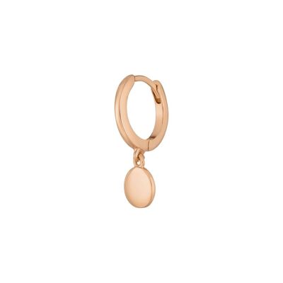 PLATAFORMA criolla simple, baño de oro rosa de 18 quilates