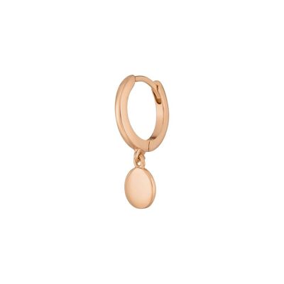 PLATELET single creole, 18K rose gold plated
