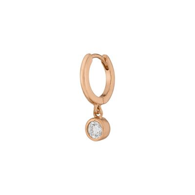 Single Creole PURE, 18K rose gold plated