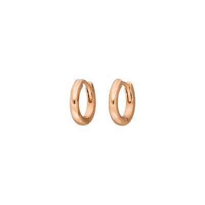 Mini orecchini a cerchio, placcati in oro rosa 18 carati
