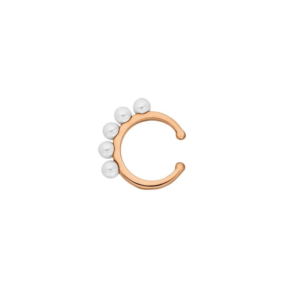 Earcuff Little Pearls, 18k rose gold plated