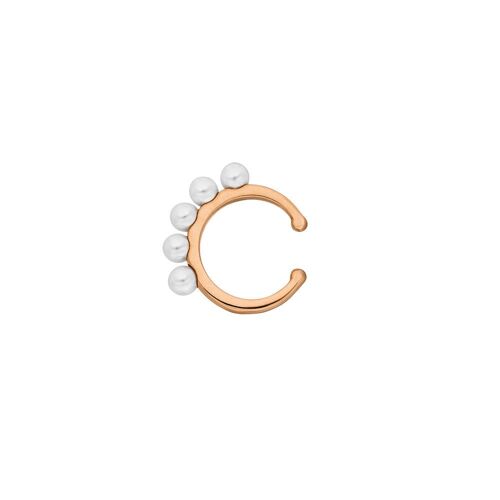 Earcuff Little Pearls, 18 K Rosegold vergoldet