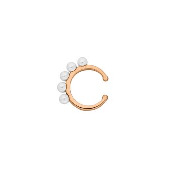 Earcuff Little Pearls, plaqué or rose 18 carats 1