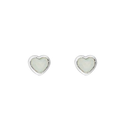 Ear studs Valentine, silver