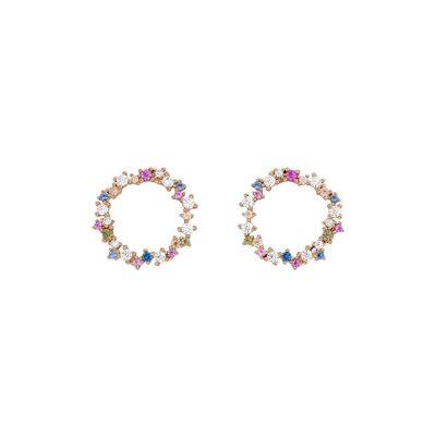 Pendientes CANDY, chapados en oro rosa de 18 K