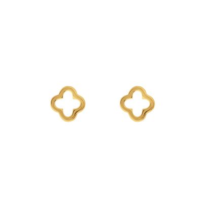 MINI Clover ear studs, 18 K yellow gold plated