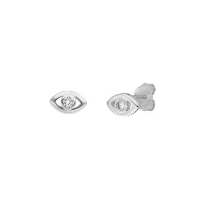 Ear studs EVIL EYE, 925 sterling silver