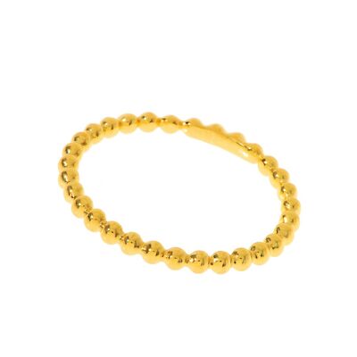 Ball ring, 18k yellow gold plated