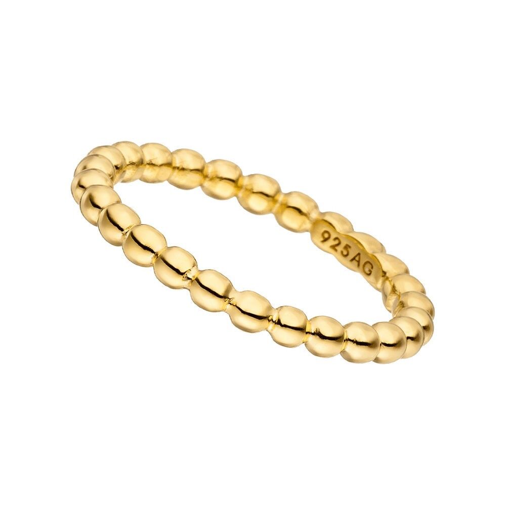 Ball ring, thick, 18k yellow gold plated