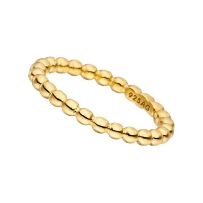 Ball ring, thick, 18k yellow gold plated