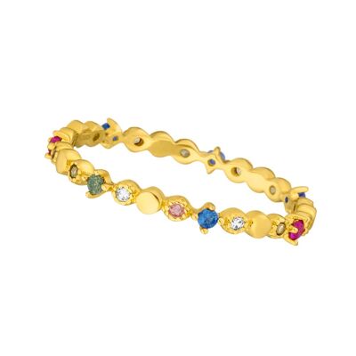 Anillo CANDY LINE, baño de oro amarillo de 18K