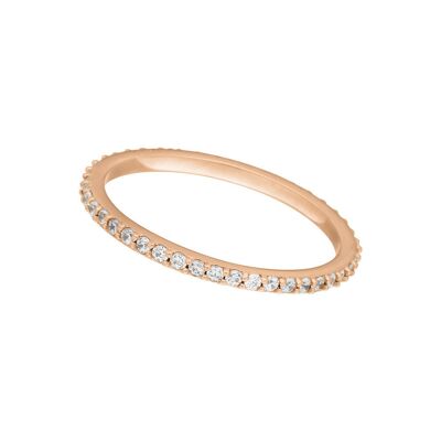 Memory ring, 18 k rose gold plated