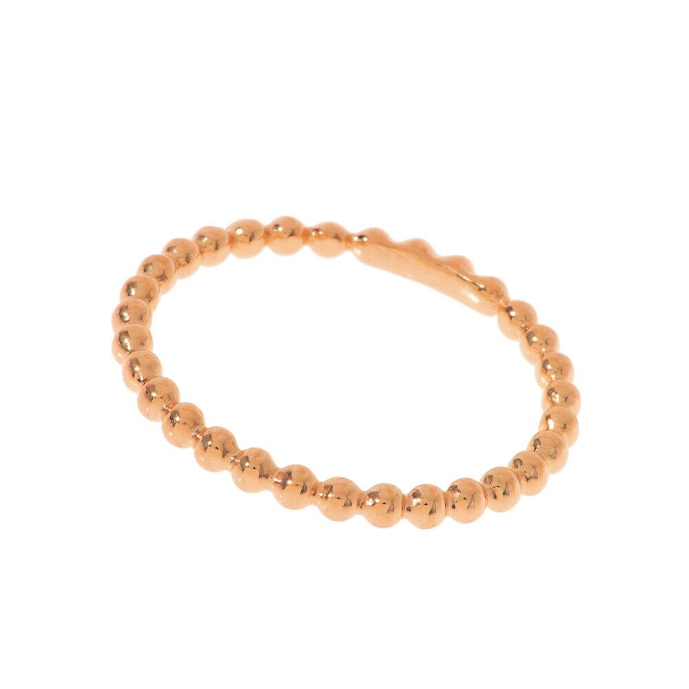 Ball-Ring, 18 K Rosegold vergoldet