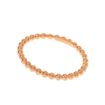 Ball ring, 18k rose gold plated