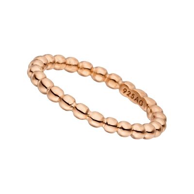 Ball ring, thick, 18K rose gold plated