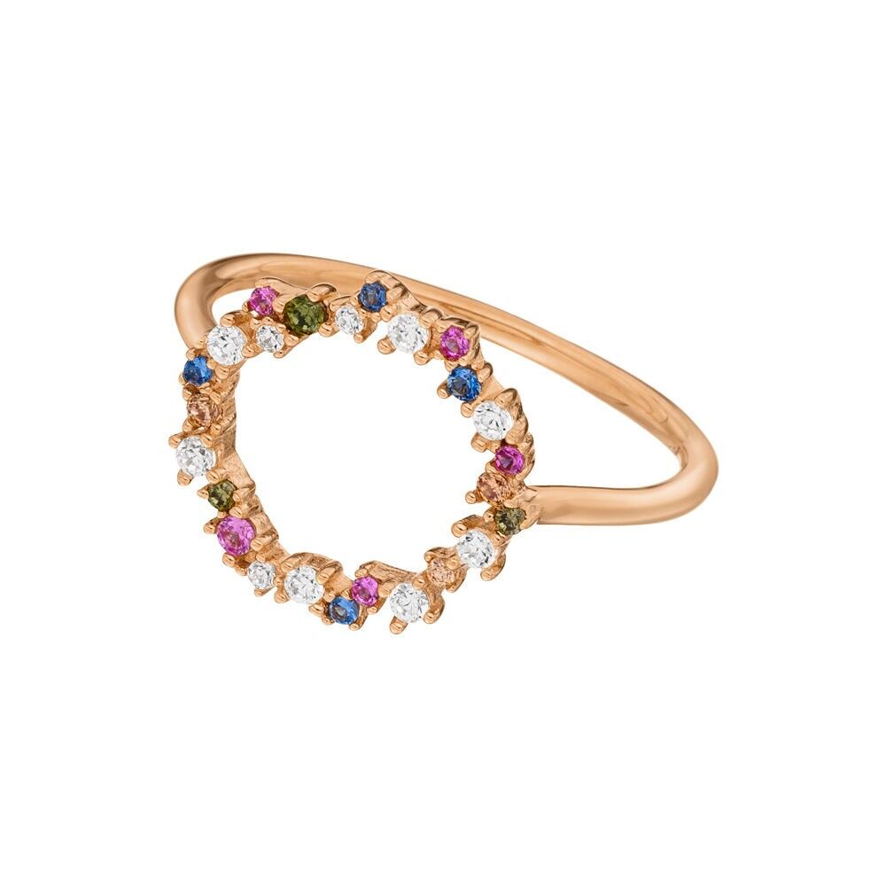 Anillo CANDY, baño de oro rosa de 18K
