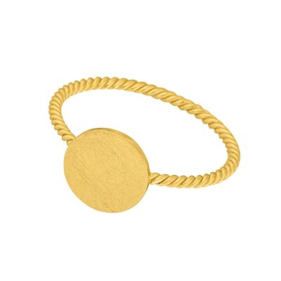 Ring platelet, yellow gold plated