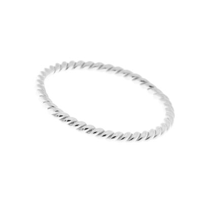 Twist ring, 925 sterling silver