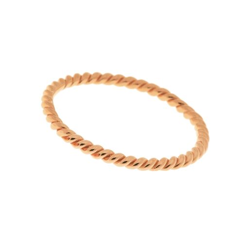 Twist Ring, 18 K Rosegold vergoldet
