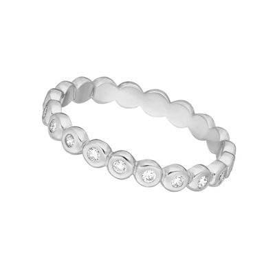 Balls ring with zirconia, 925 sterling silver