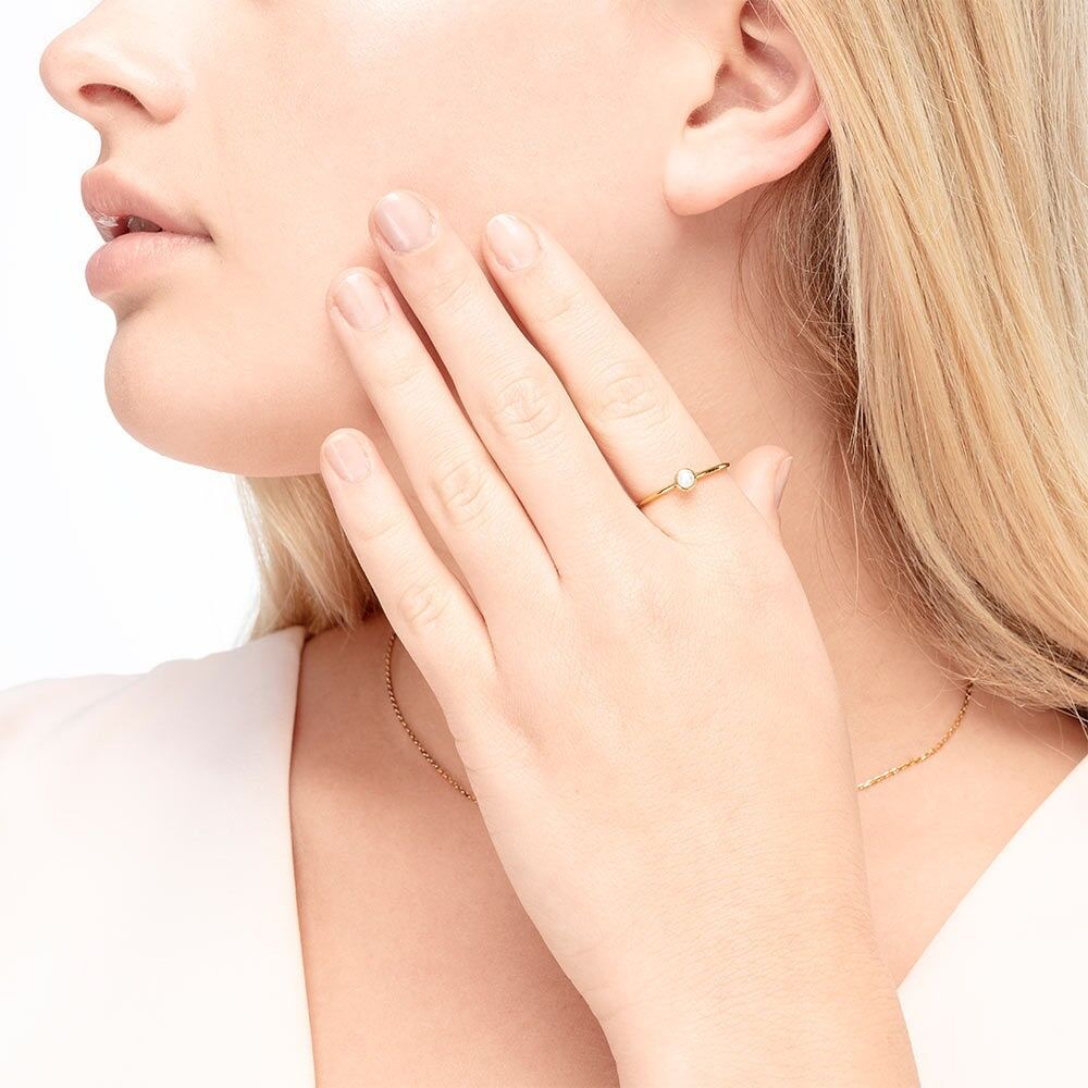 Stacking Ring, Aqua Calzedon, 3mm, 18 K Gelbgold vergoldet