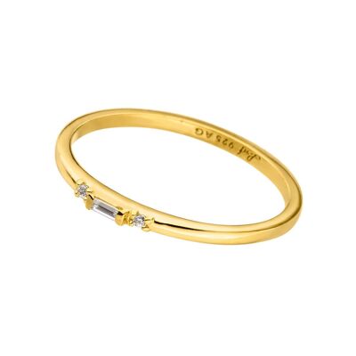Ring SPARKLE, small, 18K yellow gold plated
