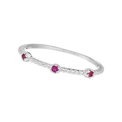 Gorgeous ring, ruby, 925 sterling silver