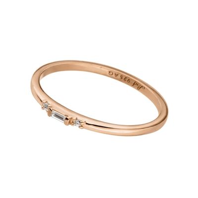 Ring SPARKLE, small, 18 K rose gold plated