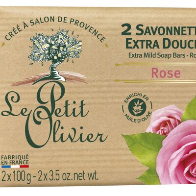 2 Saponi Extra Delicati - Rosa - Base di sapone vegetale - Arricchito con Olio di Oliva