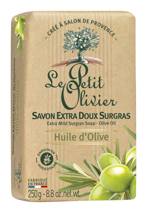 Savon Solide Extra Doux Surgras - Huile d'Olive - Base de savon d'origine végétale - Enrichi en Huile d'Olive