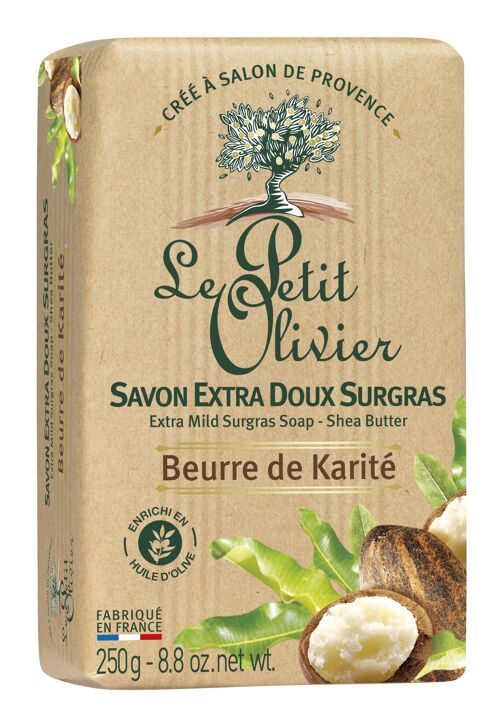 Savon Solide Extra Doux Surgras - Beurre de Karité - Base de savon d'origine végétale - Enrichi en Huile d'Olive