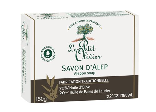 Savon Solide d'Alep - Huile d'Olive & De Baies De Laurier - Fabrication Traditionnelle