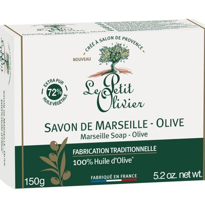 Sapone Solido di Marsiglia all'Oliva - 72% Oli Vegetali - Produzione Tradizionale