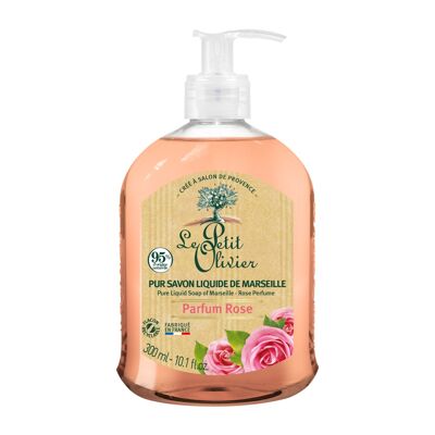 Pure Marseille Liquid Soap - Rose Scent from the Grasse Region - 95% Natural Origin