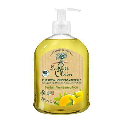Pure Marseille Liquid Soap - Lemon Verbena Scent from the Grasse Region - 95% Natural Origin