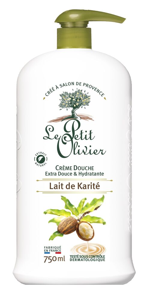 Crème Douche Extra Douce & Hydratante - Lait de Karité - PH Neutre Pour La Peau - Sans Savon, Sans Colorant