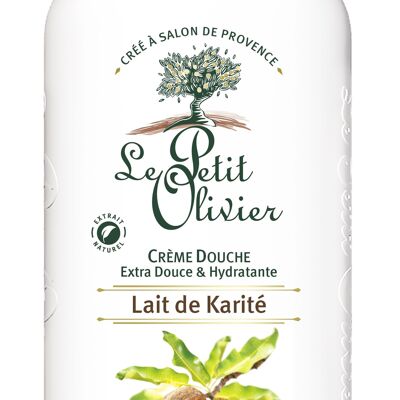 Crema de ducha extrasuave e hidratante - Leche de karité - PH neutro para la piel - Sin jabón, sin colorantes