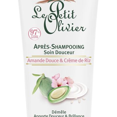 Après-Shampooing Soin Douceur - Démêle & Adoucit - Cheveux Normaux - Amande Douce & Crème de Riz - Sans Silicone