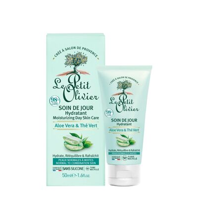 Moisturizing Day Care - Hydrates, Rebalances & Refreshes - Normal to Combination Skin - Aloe Vera & Green Tea - 98% Natural Origin - Sulfate Free