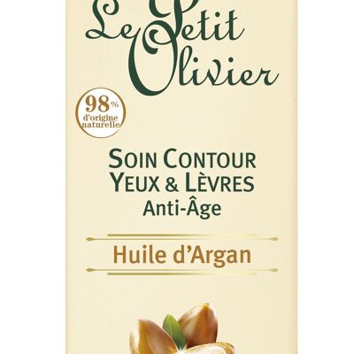 Soin Contour Yeux & Lèvres Anti-Âge - Lisse & Raffermit - Tous Types de Peaux - Huile d'Argan - 98% d'Origine Naturelle - Sans Silicone
