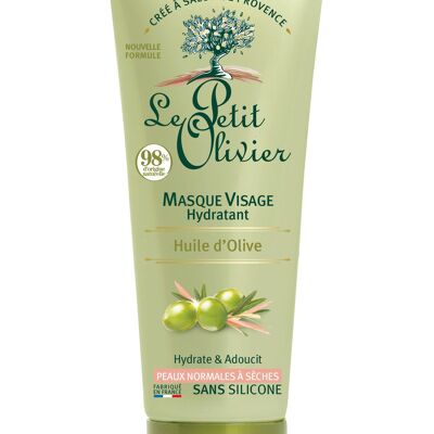 Moisturizing Face Mask - Hydrates & Softens - Normal to Dry Skin - Olive Oil & Rose Floral Water - 98% Natural Origin - Silicone Free