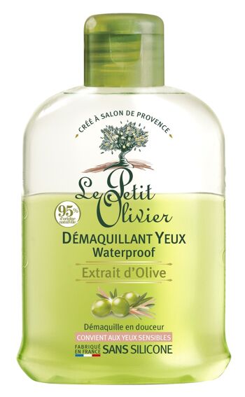 Démaquillant Yeux Waterproof - Convient aux Yeux Sensibles - Extrait d'Olive - 98% d'Origine Naturelle - Sans Silicone 1