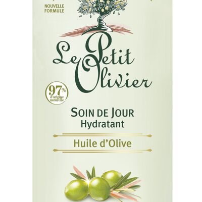 Cuidado Hidratante de Día - Hidrata y Calma - Piel Normal a Seca - Aceite de Oliva - 97% Origen Natural - Sin Siliconas