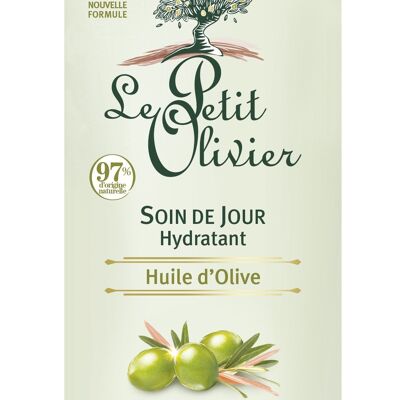 Soin de Jour Hydratant - Hydrate & Apaise - Peaux Normales à Sèches - Huile d'Olive - 97% d'Origine Naturelle - Sans Silicone