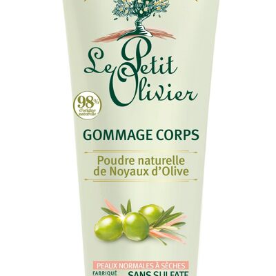 Gommage Corps - Exfolie - Lisse & Adoucit - Peaux Normales à Sèches - Poudre naturelle de Noyaux d'Olive - 98% d'Origine Naturelle - Sans Sulfate