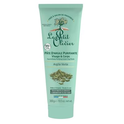Purifying Clay Paste - Face & Body - Combination to Oily Skin - Green Clay - 99% Natural Origin