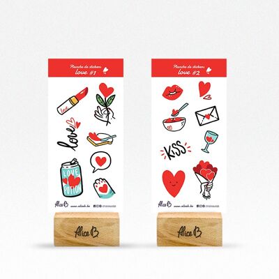 STICKERS LOVE • 2 sheets
