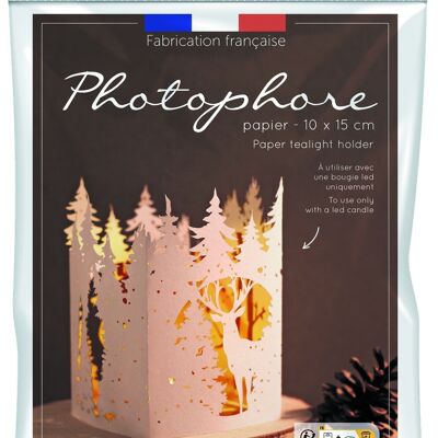 PHOTOPHORE PAPIER FORET 150x100 MM